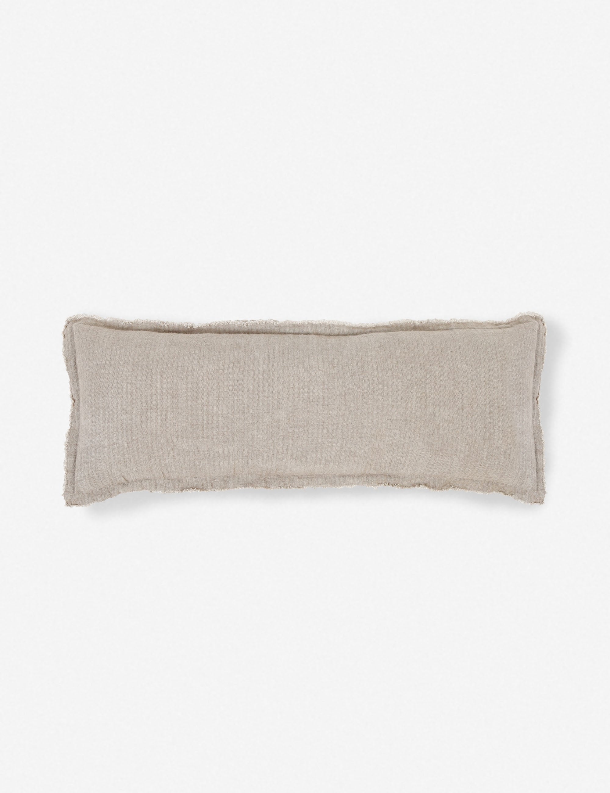 Pale Olive Stonewashed Linen Rectangular Lumbar Pillow