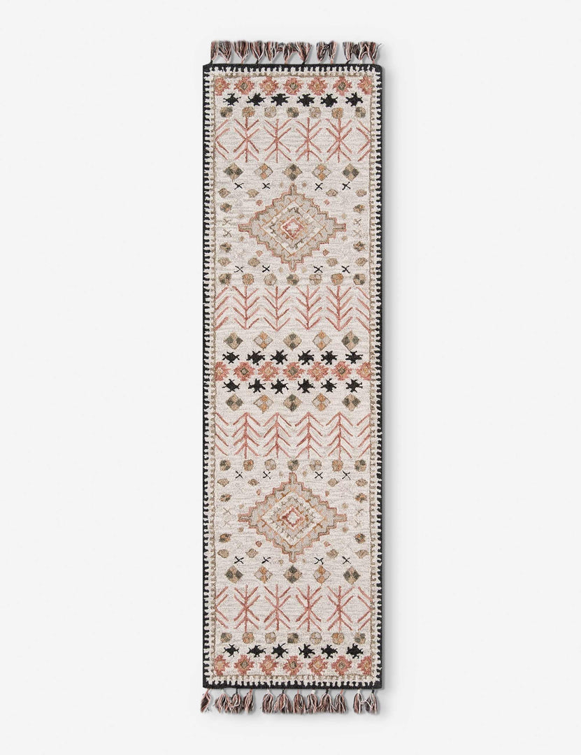 #color::ivory-and-rust #size::2-3--x-8- | Jette Rug in its runner size