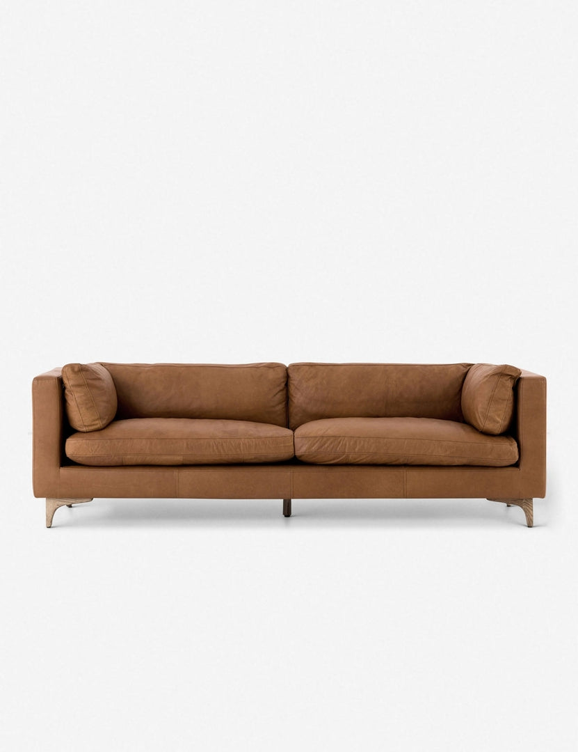 | Jocelyn brown leather sofa