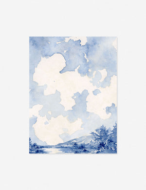 Blue Landscape Print by Laurel-Dawn Latshaw