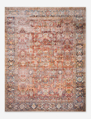 Della red persian and vintage inspired rug