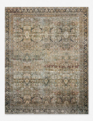 Dacion distressed dark-toned persian rug