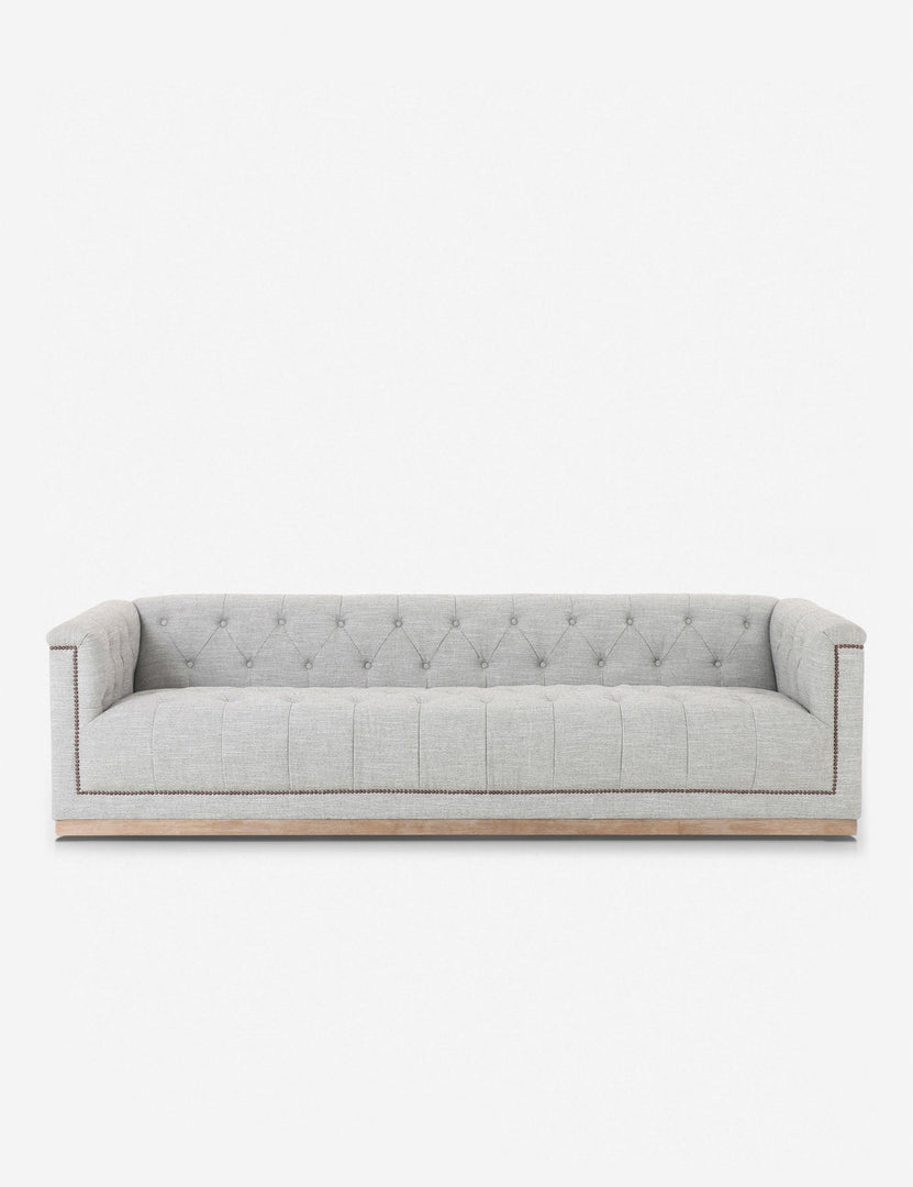 | Leandra gray tufted sofa