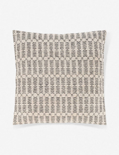 #insert::down #insert::polyester | Nysa gray and white pillow with a woven geometric pattern