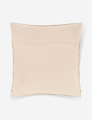 Rear view of the Macy beige-toned textured throw pillow