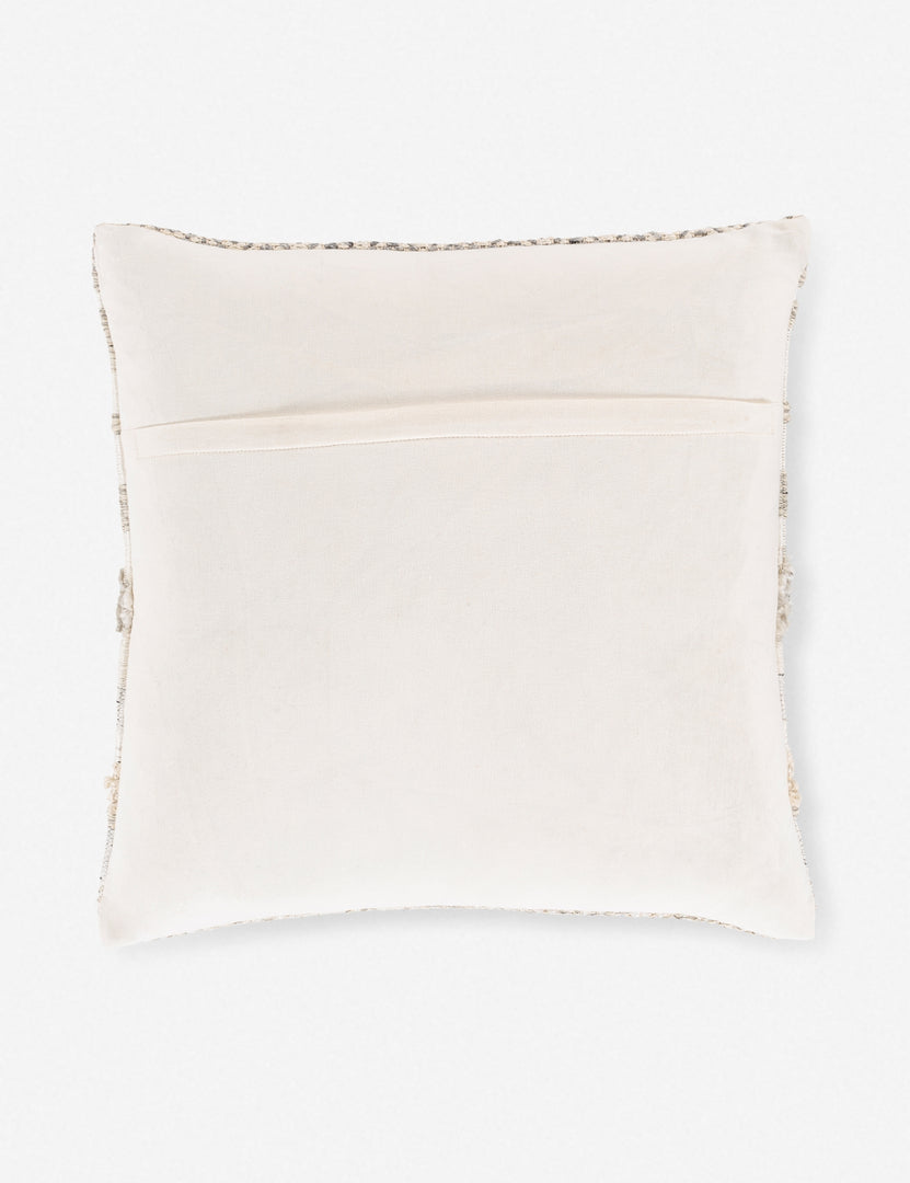 #color::light-grey #insert::down #insert::polyester | Rear view of the Macy neutral textured throw pillow