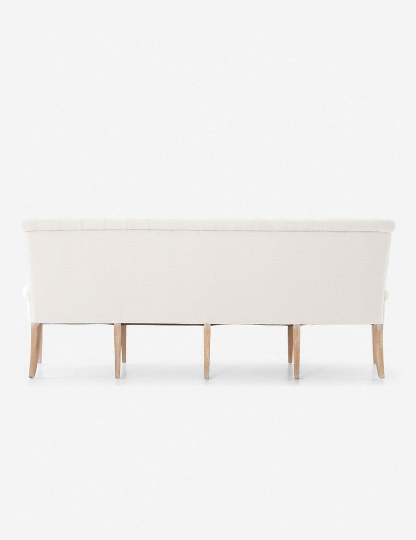 | Back of the Lucita dining bench