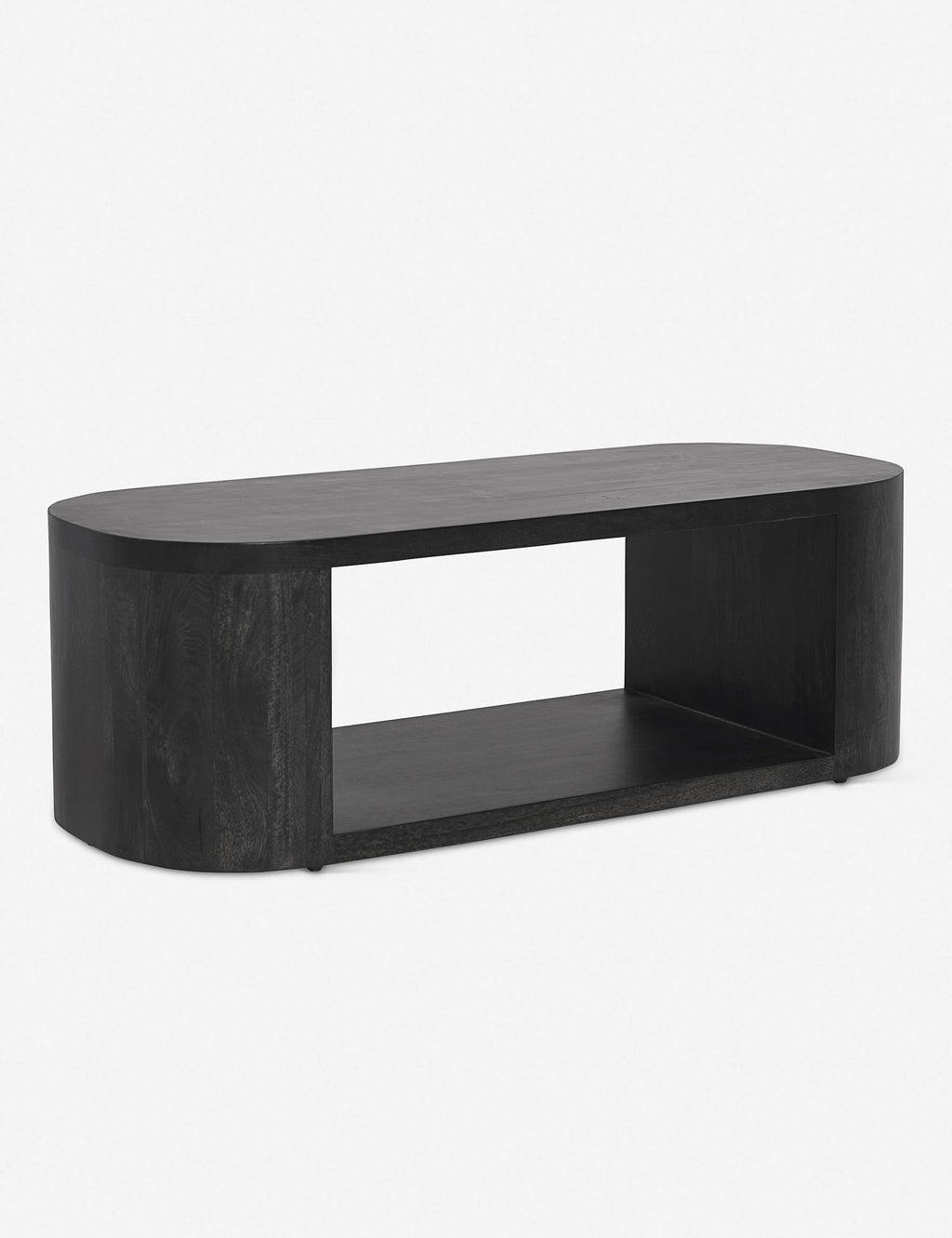 Luna Modern Black Oval Coffee Table