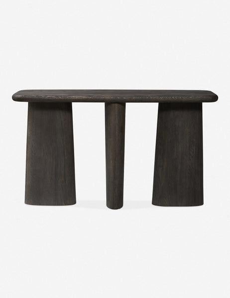 #color::black | Nera black wood sculptural console table