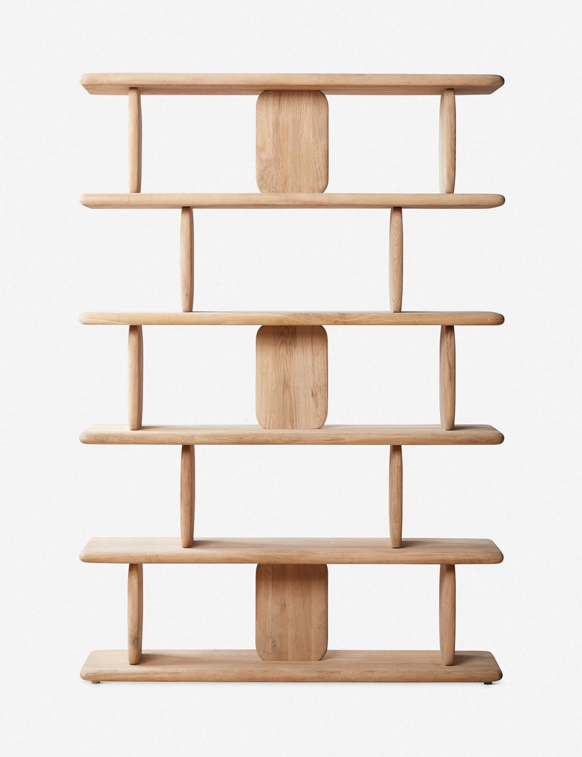 #color::natural | Nera natural solid wood sculptural bookcase