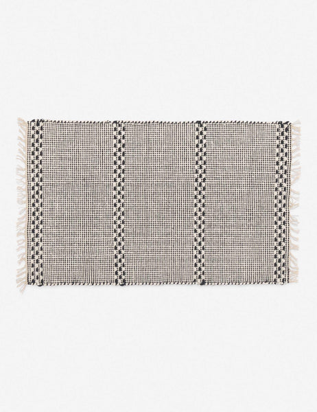 #size::1-9--x-2-10- | Masha gray and black geometric machine washable mat
