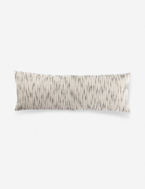 Peregrine black and white marled striped lumbar pillow