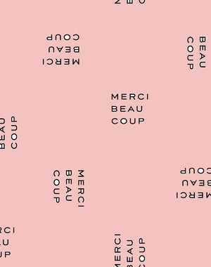 Merci Beaucoup Wallpaper by Clare V., Pink