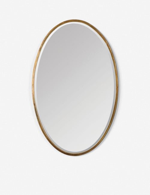| Merci gold framed oval mirror