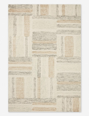 Gabriella neutral-toned wool geometric hand-tufted Rug