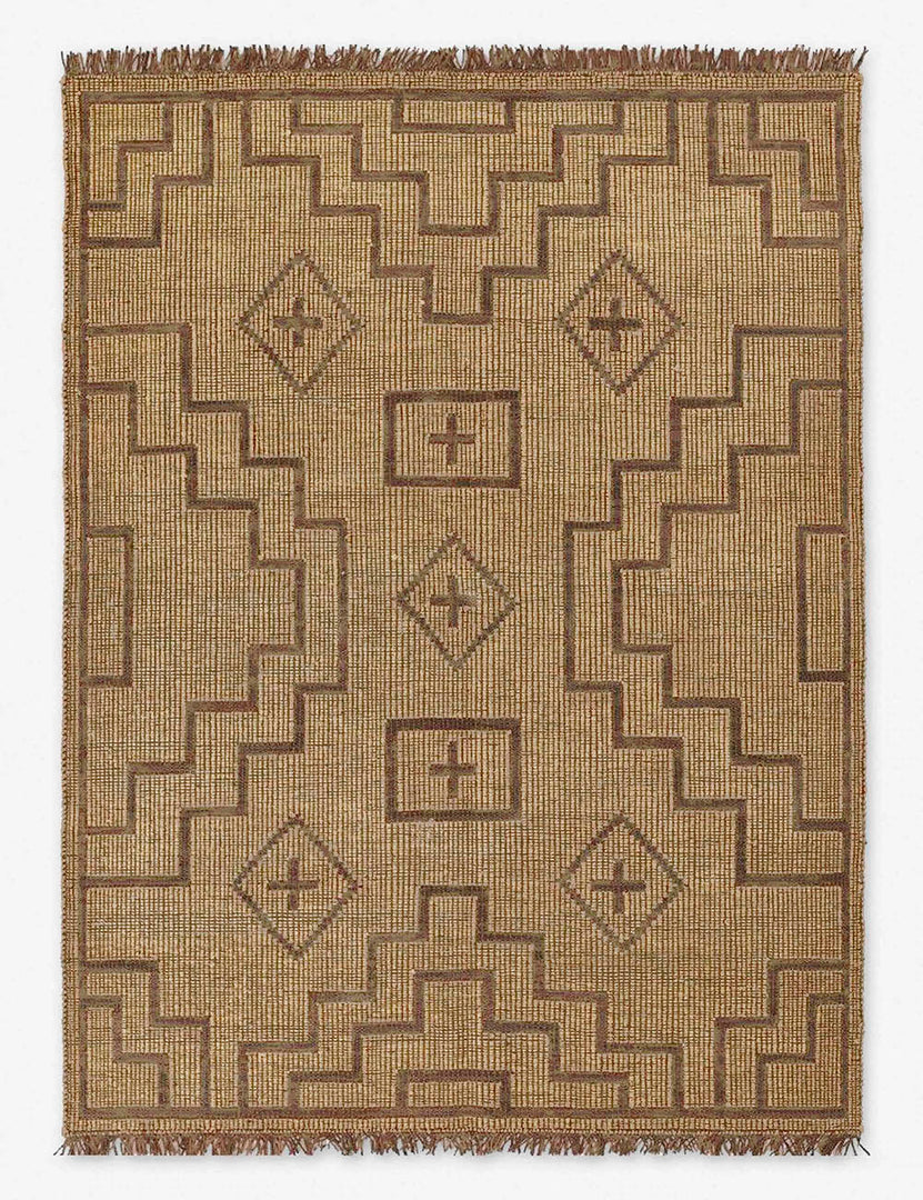 Pertek Rugs Perret Handwoven Jute-Leather Rug