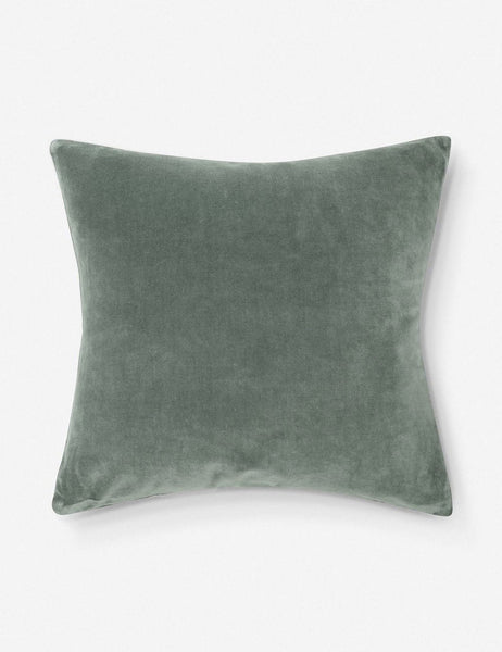 #color::shale-blue #style::square | Charlotte Shale Blue Square Velvet Pillow
