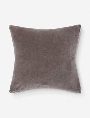Charlotte Warm Gray Square Velvet Pillow