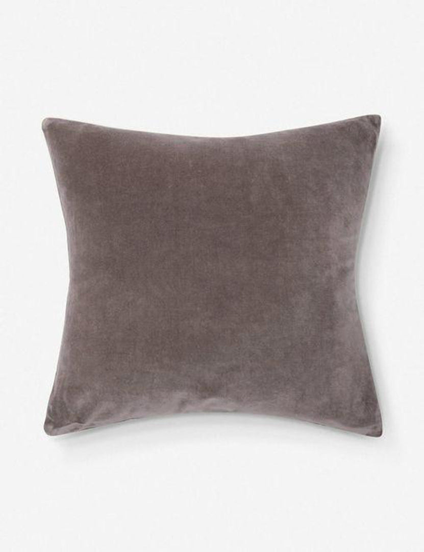 #color::warm-gray #style::square | Charlotte Warm Gray Square Velvet Pillow