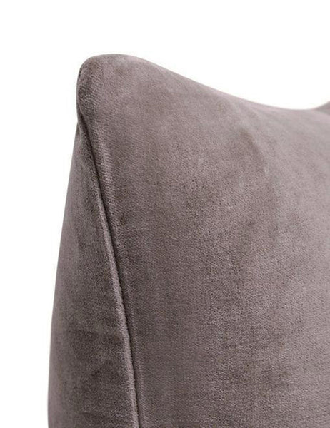 #color::warm-gray #style::square | Corner of Charlotte Warm Gray Square Velvet Pillow