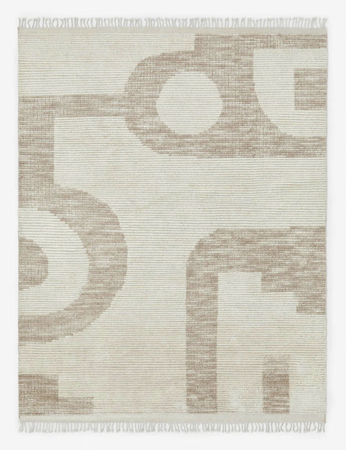 #size::2-6--x-8- #size::6--x-9- #size::8--x-10- #size::9--x-12- #size::10--x-14- #size::12--x-15- | Nomad neutral-toned geometric floor rug by Élan Byrd with subtle ribbed design