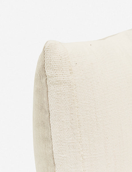 #size::14--x-22- | The corner of the Norala solid white handmade lumbar throw pillow