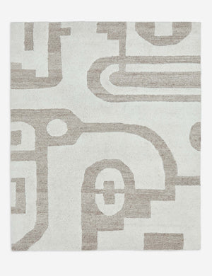 Oasis plush geometric neutral-toned rug by Élan Byrd