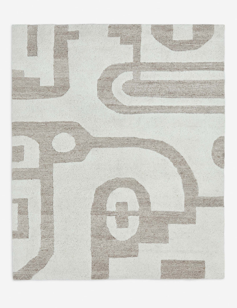 #size::6--x-9- #size::8--x-10- #size::9--x-12- #size::10--x-14- #size::12--x-15- | Oasis plush geometric neutral-toned rug by Élan Byrd