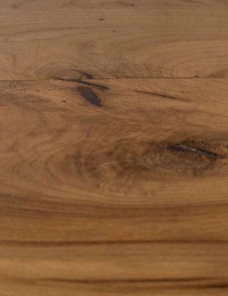 | A close-up view of medium-toned French oak