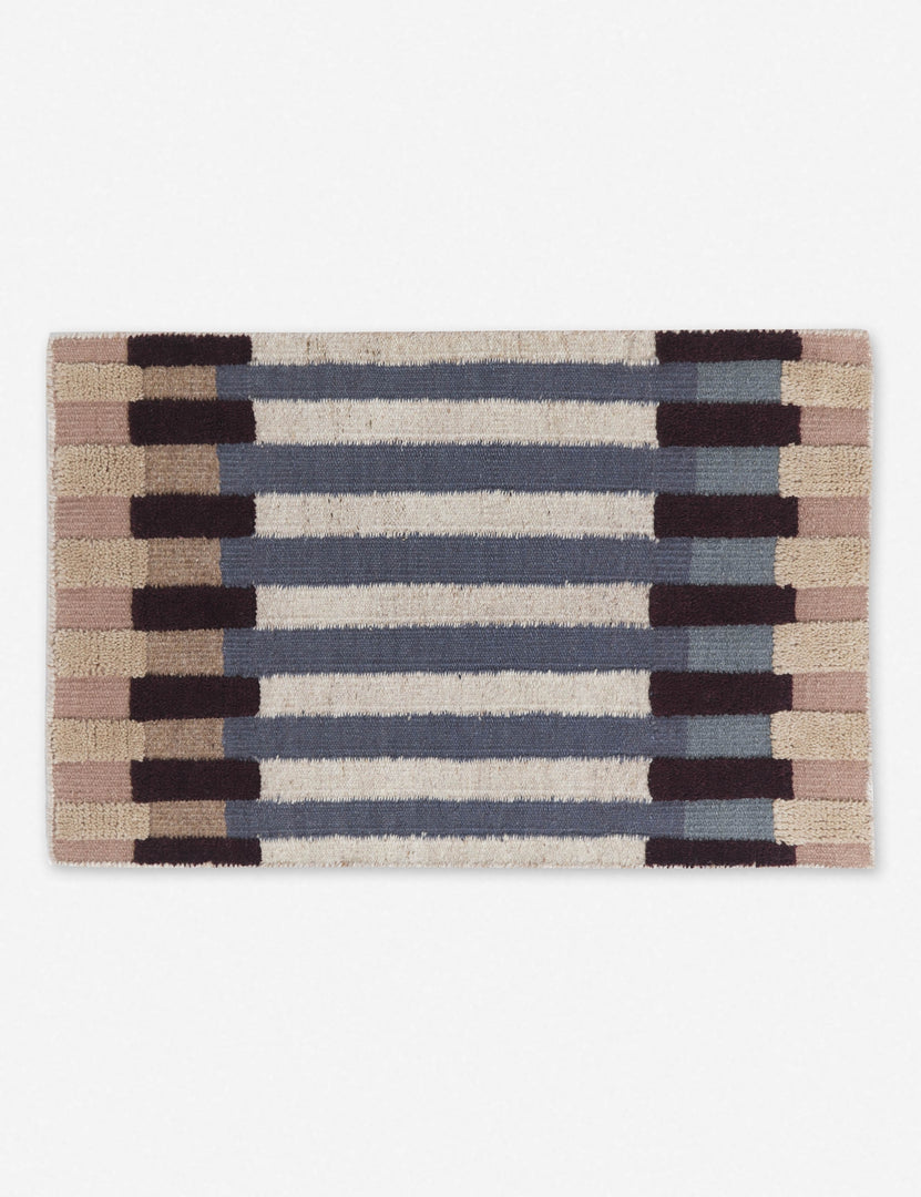 Ottis Traditional Rug Otti Neutral Striped Wool Area Rug