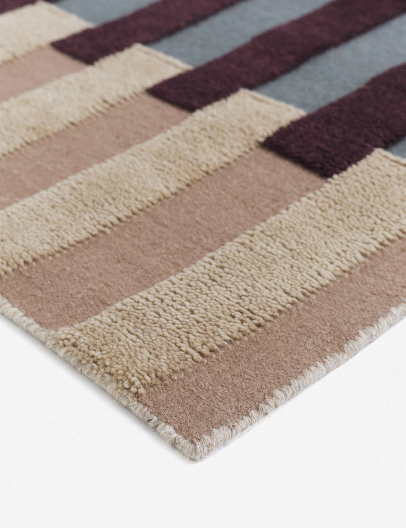 Otti Neutral Striped Wool Area Rug