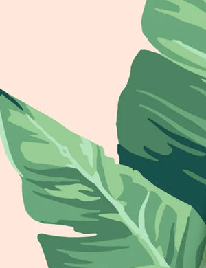 Pacifico Palm Peel + Stick Wallpaper by Nathan Turner, Peach Swatch