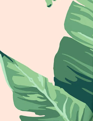 Pacifico Palm Peel + Stick Wallpaper by Nathan Turner, Peach Swatch