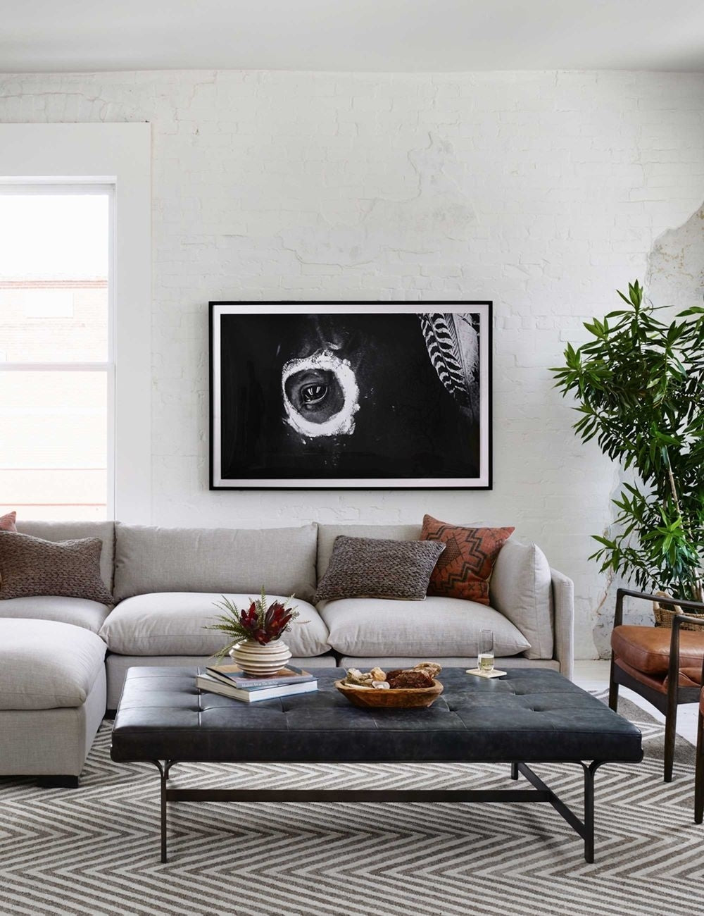 Patrizia Leather Coffee Table - Thumbnail 4