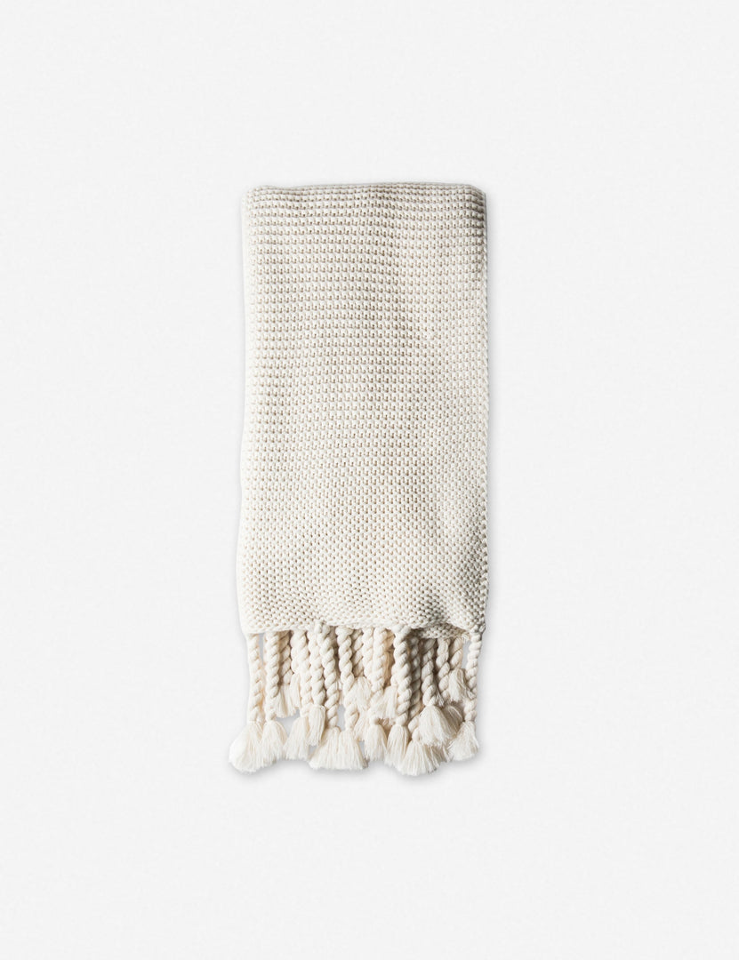 #color::white | Trestles white chunky knit throw by pom pom at home