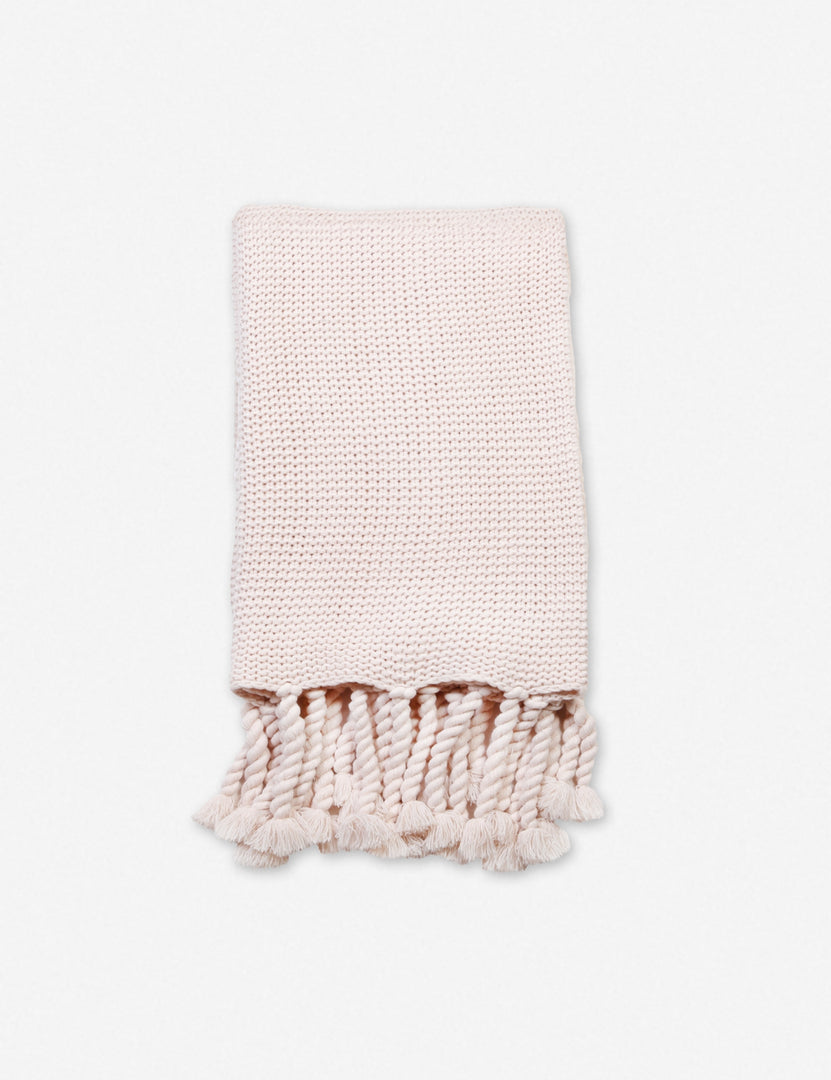 #color::blush | Trestles blush pink chunky knit throw by pom pom at home