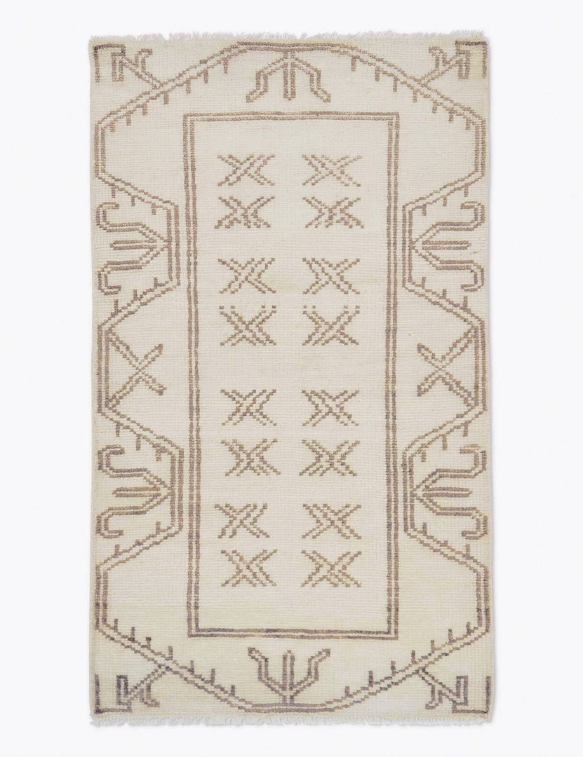 #size::3--x-5- | Rehya neutral geometric wool patterned rug