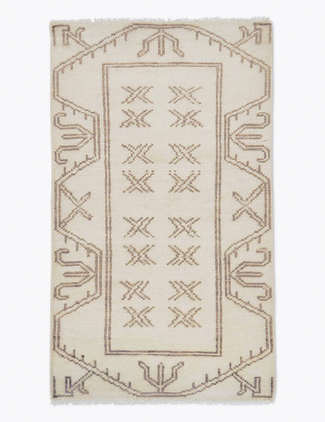#size::3--x-5- | Rehya neutral geometric wool patterned rug