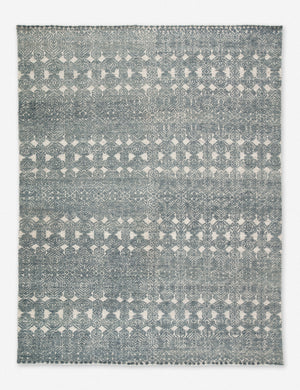 Carleigh hand-knotted blue-gray patterned Rug