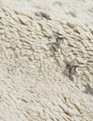 Detailed view of the plush wool fabric on the Rina wool moroccan rug