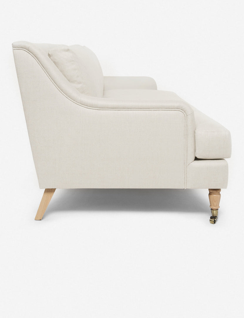 #size::72-W #size:84-W #color::natural #size::96-W | Side of the Rivington Natural Linen sofa