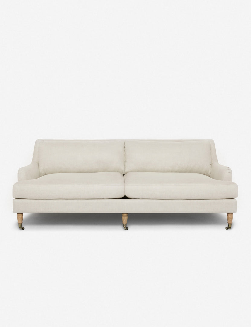 #size::72-W #size:84-W #color::natural #size::96-W | Rivington Natural Linen sofa with low, sloping arms by Ginny Macdonald