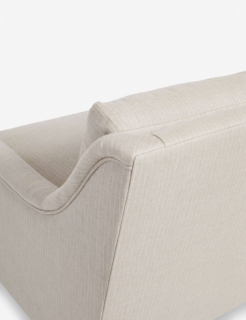 #size::72-w #size::84-w #color::stripe #size::96-w | Back corner of the Rivington Stripe Linen sofa