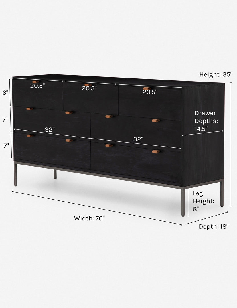 Rosamonde Mid-Century Modern 7-Drawer Dresser Rosamonde Mid-Century Modern 7-Drawer Dresser