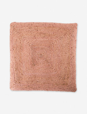 Candess pink bohemian style jute Floor Pillow