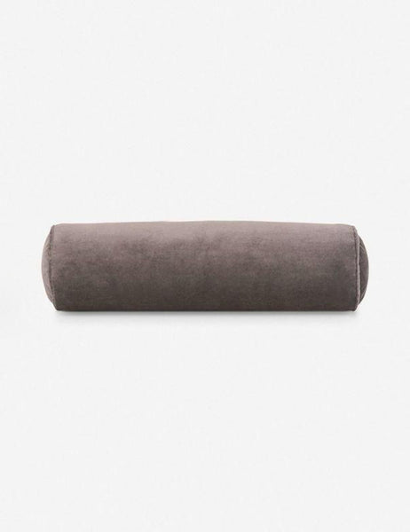 #color::warm-gray | Sabine warm gray velvet cylindrical bolster pillow