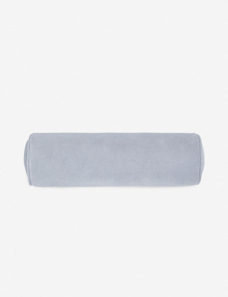#color::ice-blue | Sabine ice blue velvet cylindrical bolster pillow