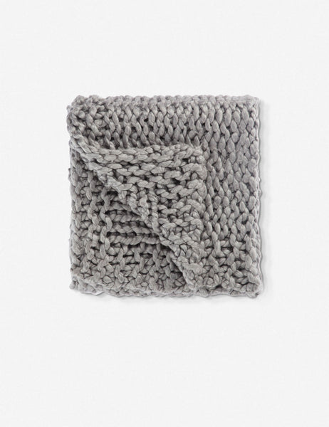 #color::flint-gray  | Sable flint gray ultra-chunky throw blanket by Nikki Chu