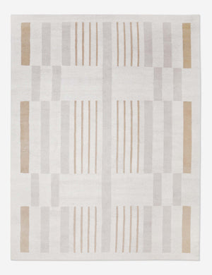Safi bauhaus-inspired neutral striped area rug