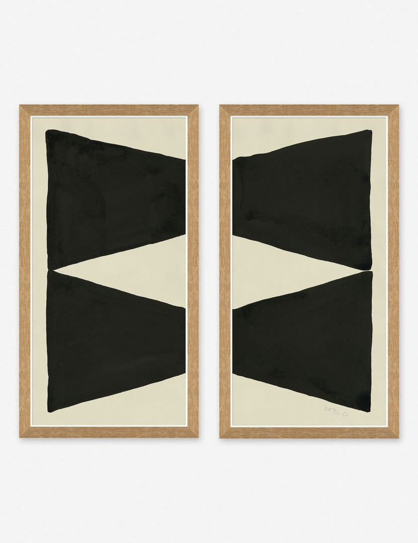 | Sculpture I & II geometric two-toned prints